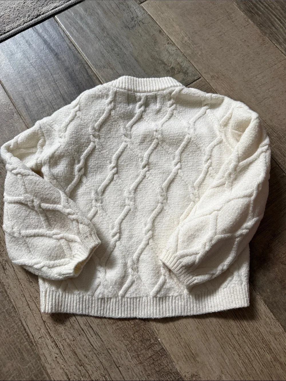 Old Navy so soft Off-White Cable Crewneck Sweater
